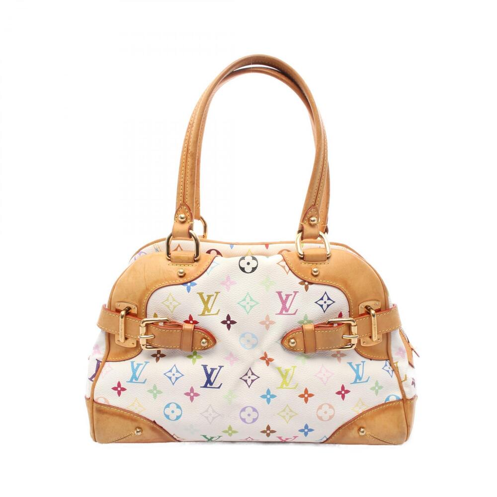 Louis Vuitton Claudia Multicolor Blanc White Handbag White